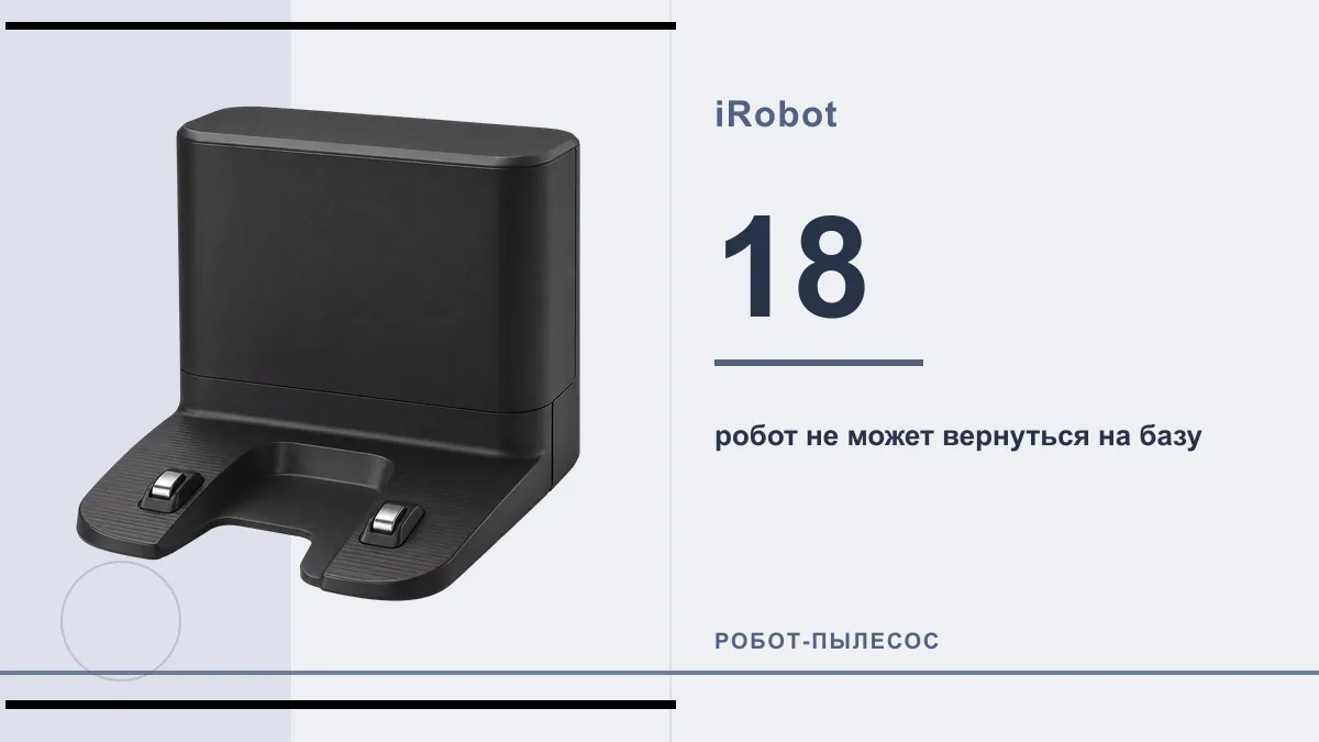 Код 18 робот-пылесос iRobot