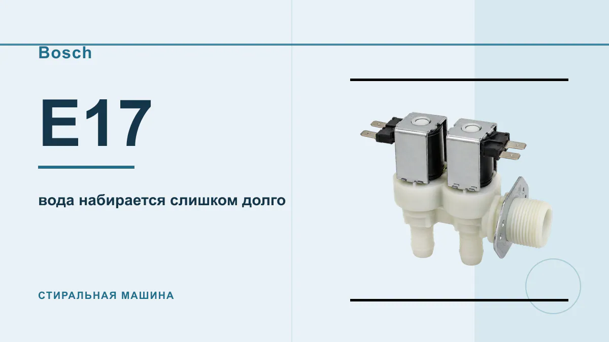Код E17 стиральная машина Bosch